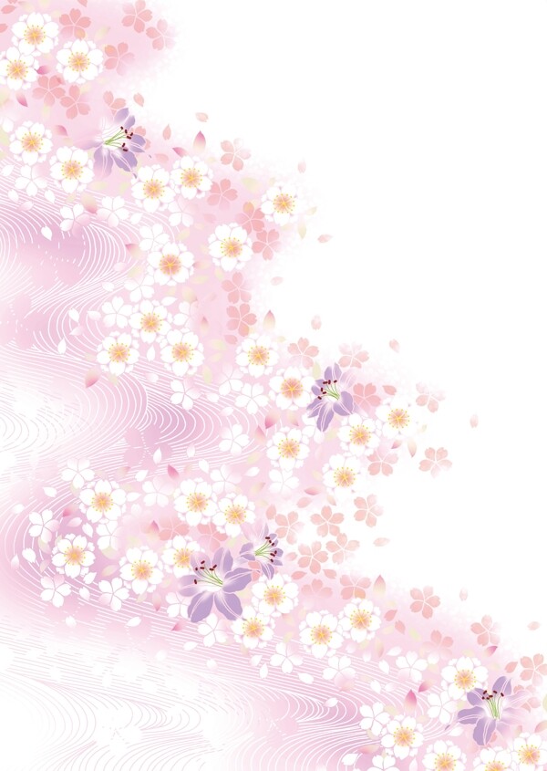紫色花海移門圖案