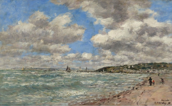 EugeneBoudinShoreofDeauville1896.jpeg畫家風(fēng)景畫靜物油畫建筑油畫裝飾畫