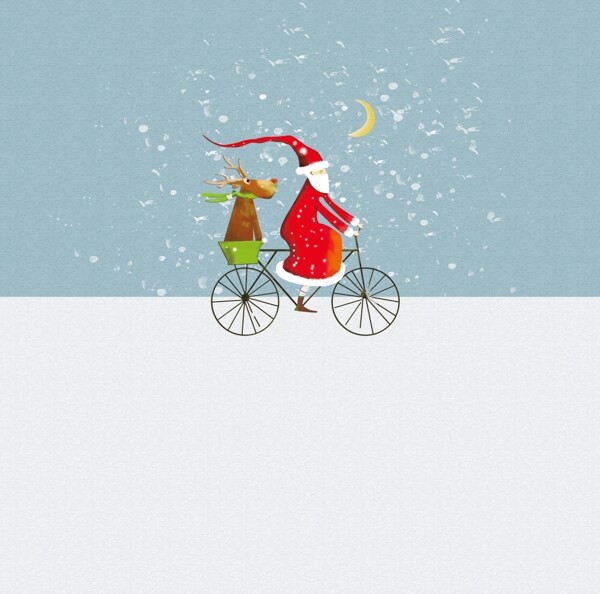 圣诞骑车老人圣诞老人图片
