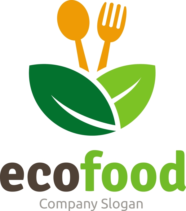绿色有机食品logo模板