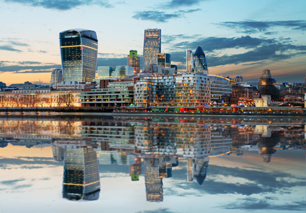 伦敦城市和河流图片