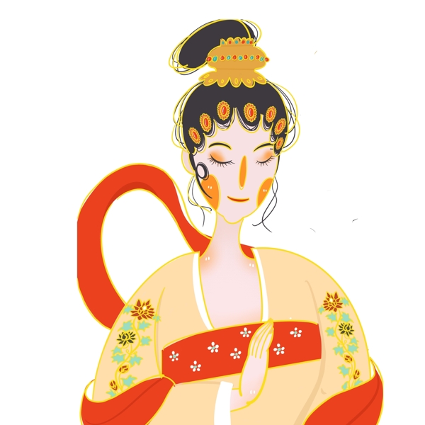 中國風(fēng)穿著古裝的女孩