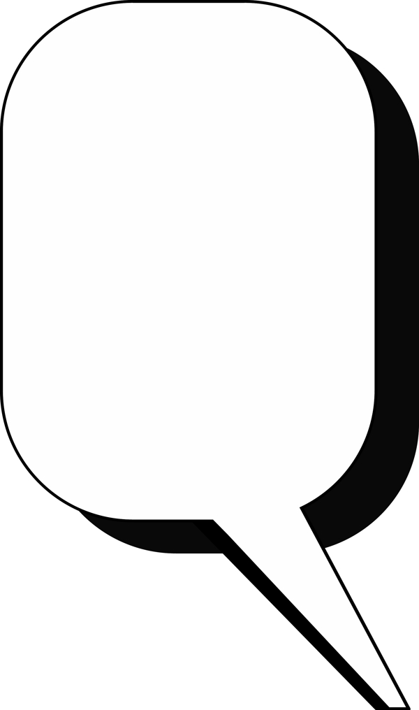 黑白簡約對話框氣泡設(shè)計(jì)元素