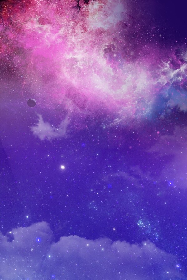 紫色星空唯美云层背景