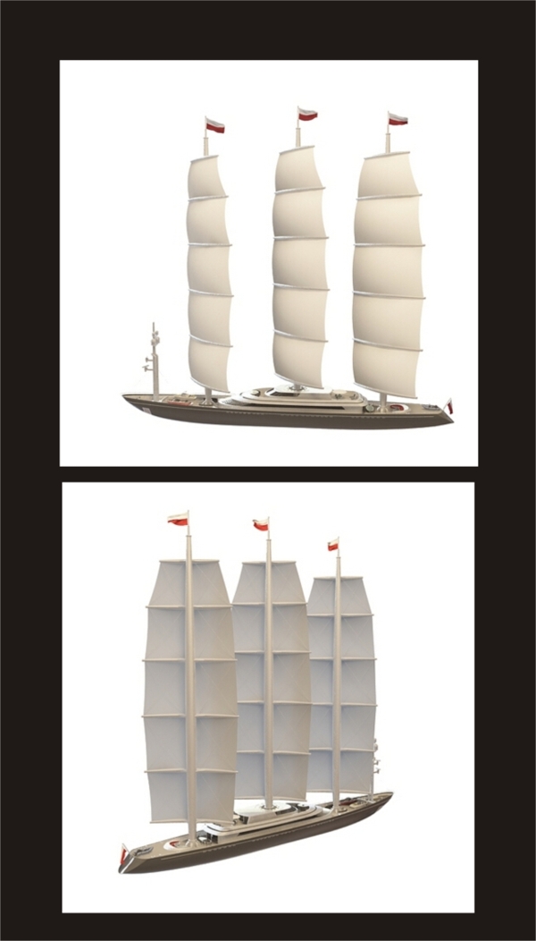 現代帆船3d模型
