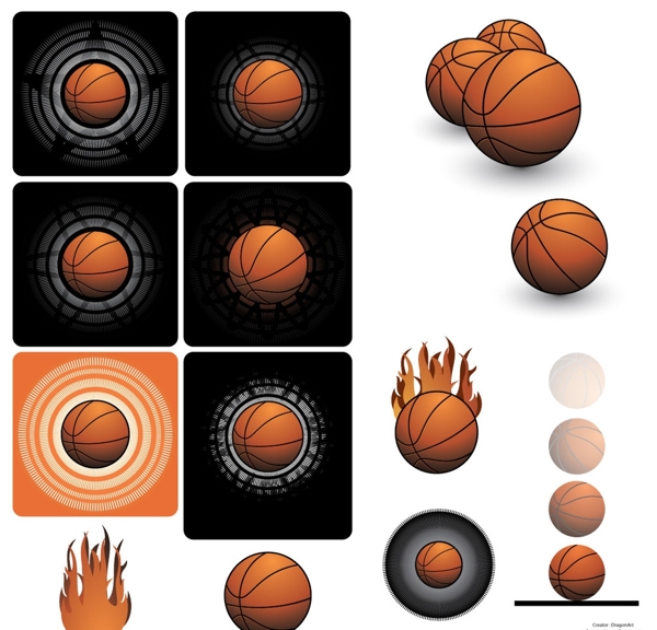 篮球图案图标图片
