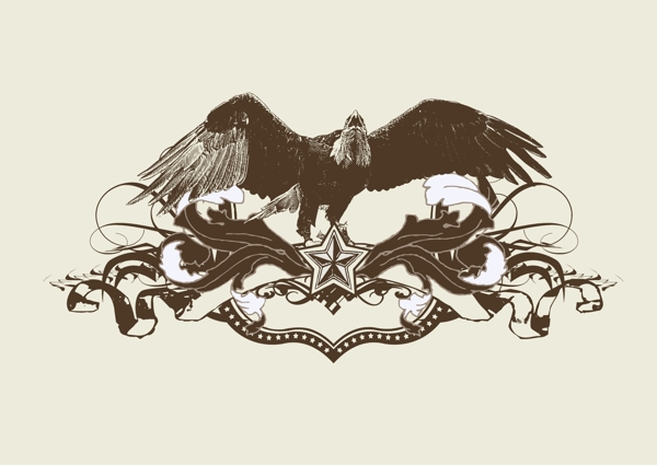 印花矢量圖動物鳥類色彩黑色免費(fèi)素材