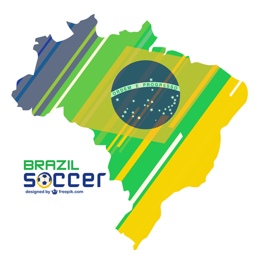 2014巴西世界足球赛事背景矢量09