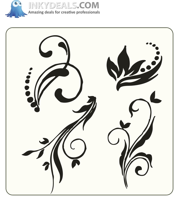 自由向量集的花形狀圖標(biāo)