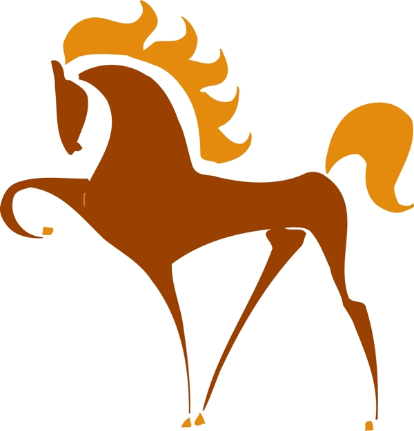 簡潔筆觸勾勒的馬