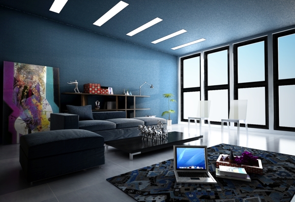 藍色書房3D模型