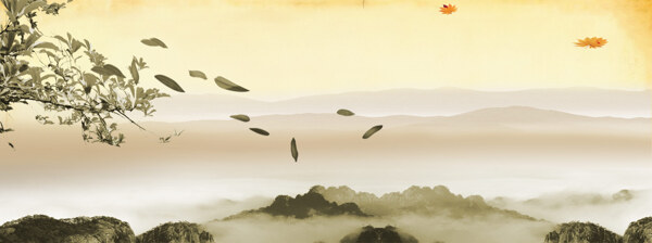 中式背景海報(bào)