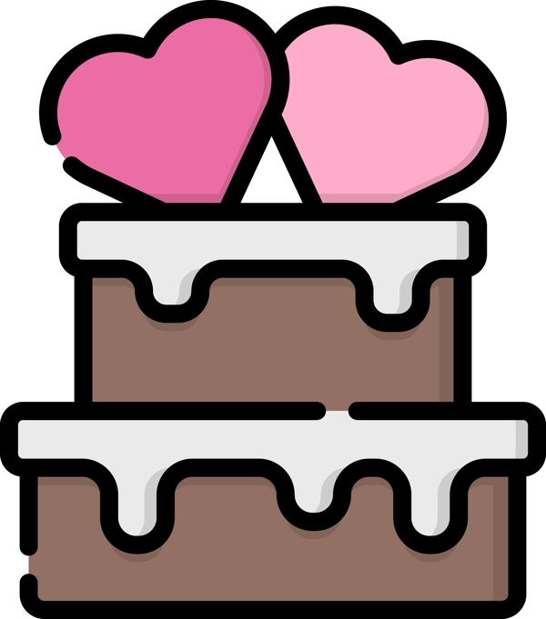 美味甜品甜食生日蛋糕mbe风格插画