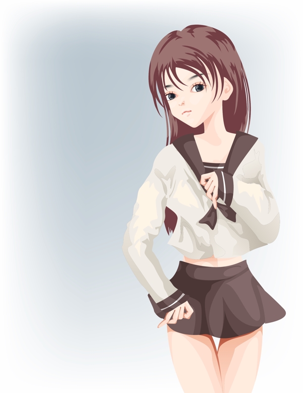 插畫時(shí)尚美女百態(tài)美女圖片