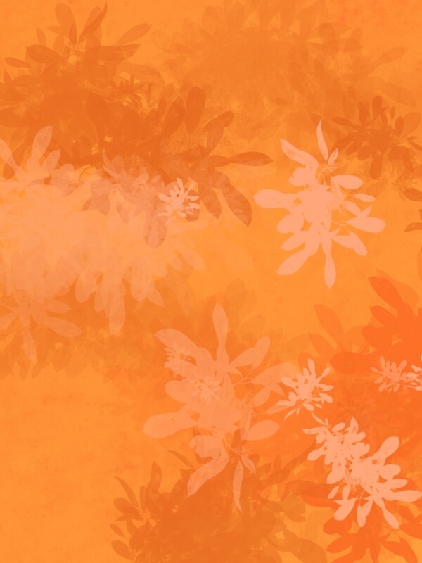 橙色渐变印花菊花背景