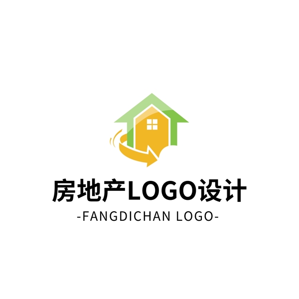 簡約大氣創(chuàng)意房地產logo標志設計