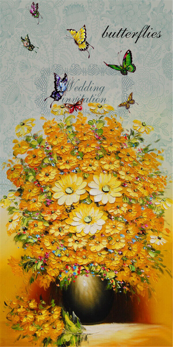 油畫花瓶裝飾畫圖片