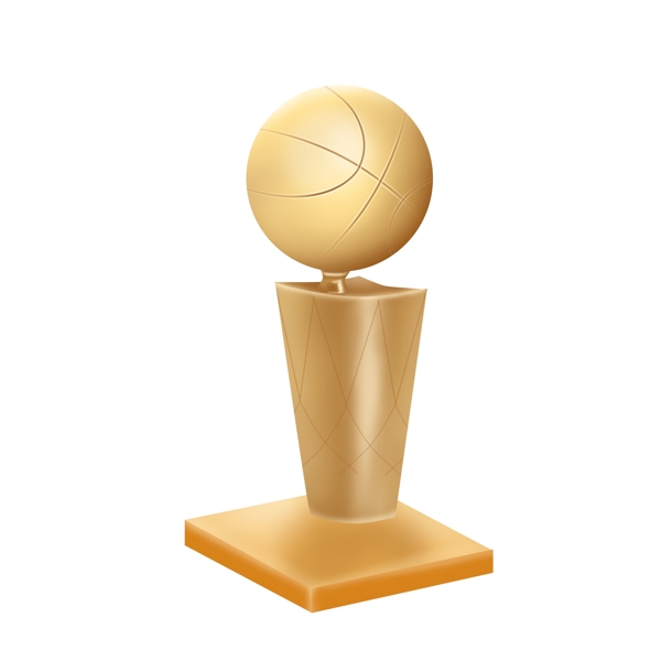 立体手绘质感世界篮球日比冠军奖杯元素