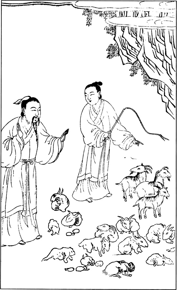 古版畫(huà)教化類(lèi)人物畫(huà)矢量EPS格式0427