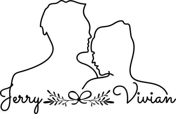 青年男女亲吻婚礼LOGO图片
