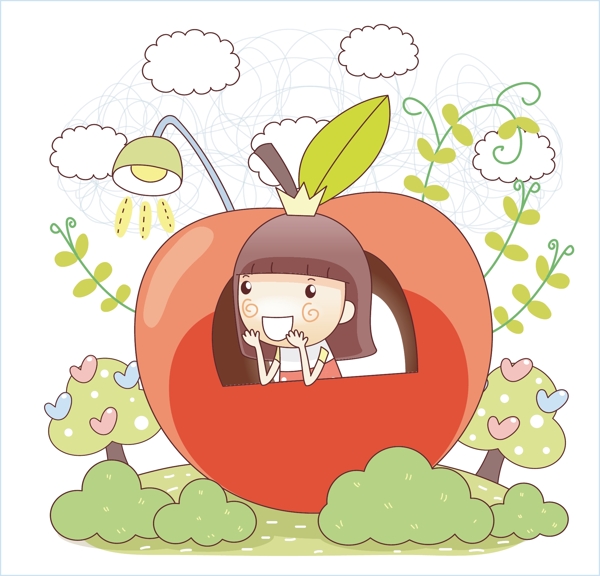卡通兒童插畫矢量EPS617