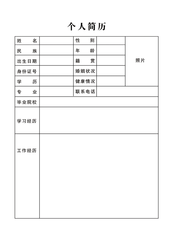 個人簡歷