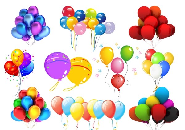 节庆素材彩色气球素材庆典