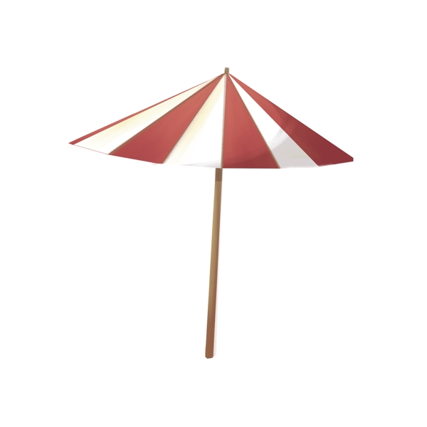 一把红白相见的大伞免扣图