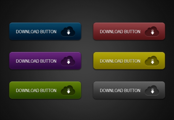 6色的WebUI的下载按钮设置PSD