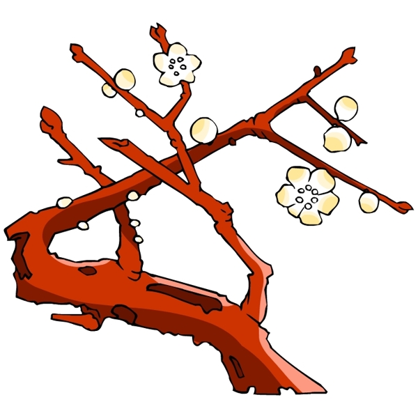 樹木古典插畫