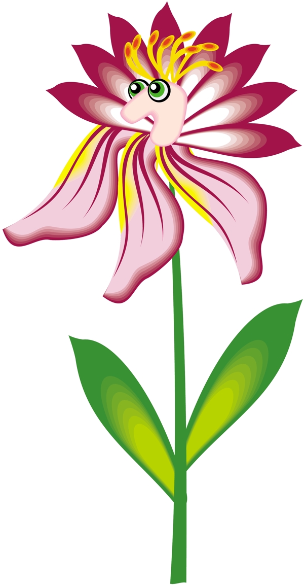 卡通花瓣矢量圖