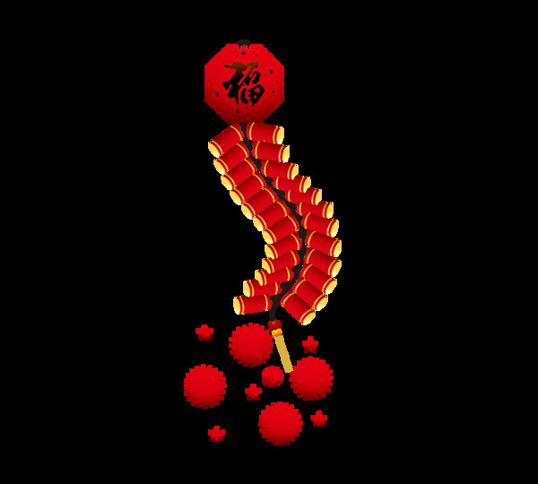 鞭炮png元素