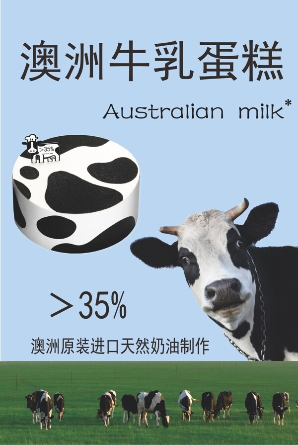 澳洲牛乳海报