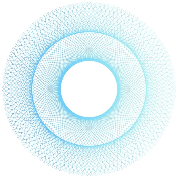 渐变蓝色科技感网状圆环