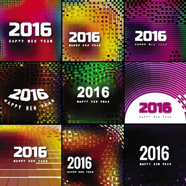 2016新年快樂圖案合集