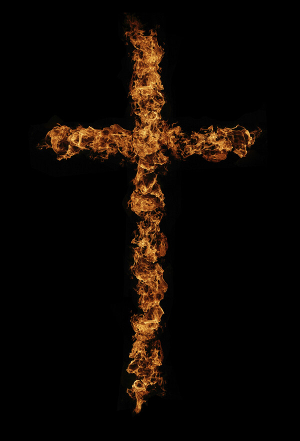 燃烧十字架高清图