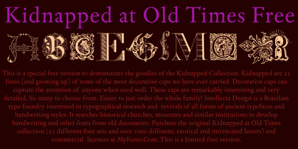 在旧时代的免费字体被绑架
