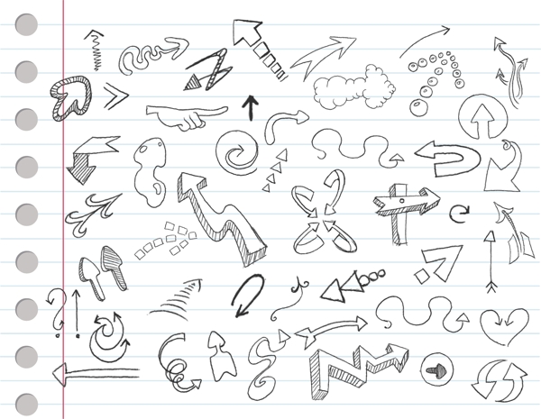 卡通動物素描漫畫素材