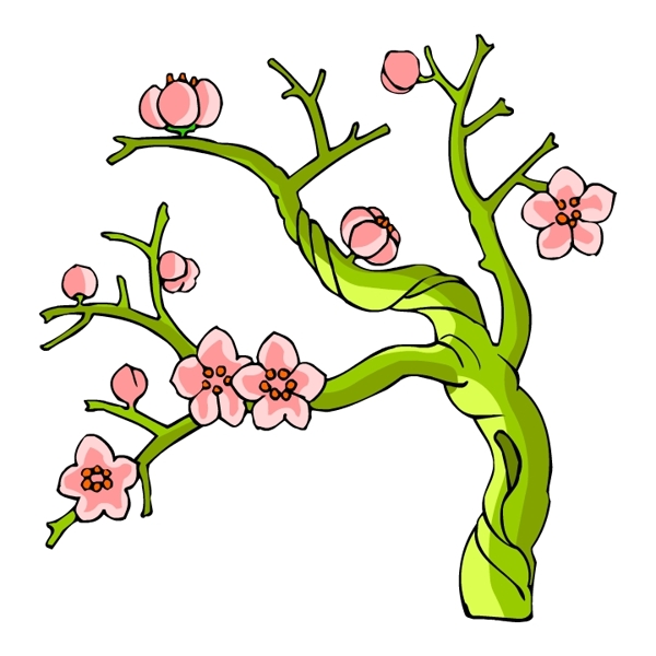 花卉古典插畫