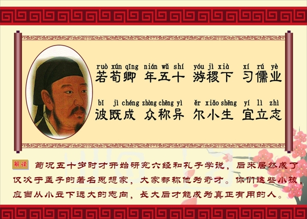 學校里的三字經(jīng)展板圖圖片