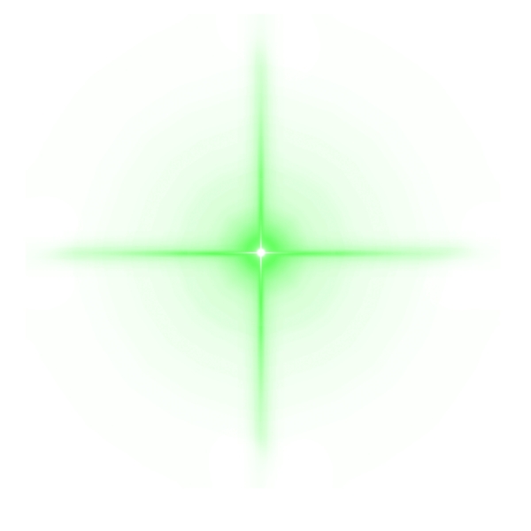 绿色十字光效PSD透明底
