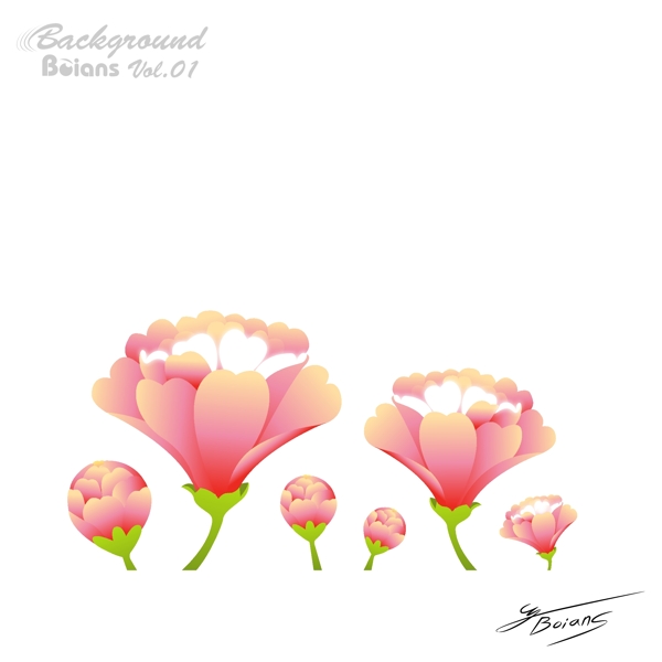 矢量鮮花背景