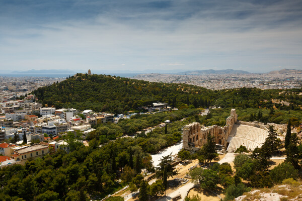雅典鸟瞰风景图片