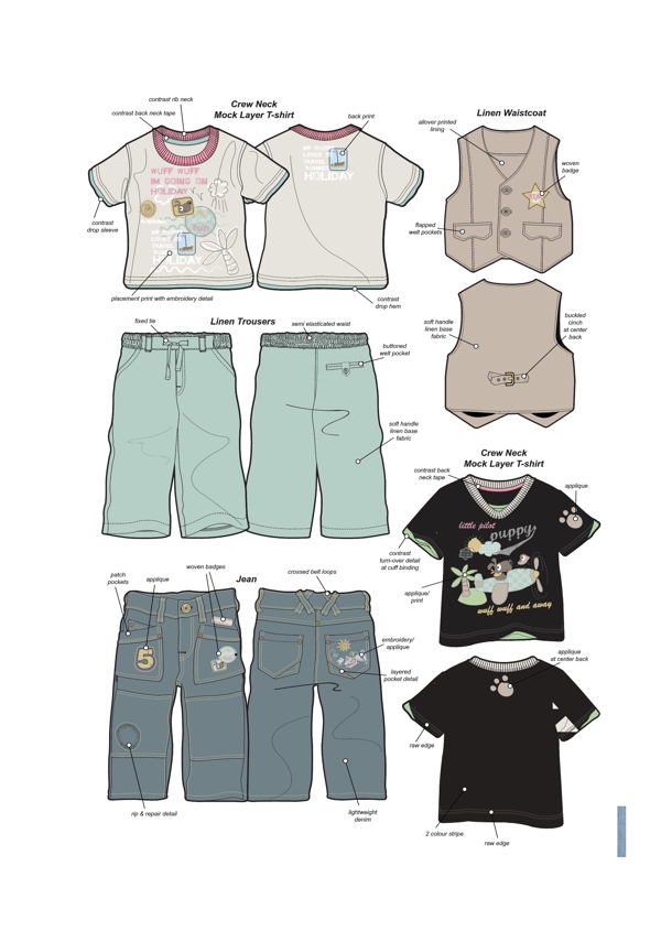 服裝款式效果圖圖片