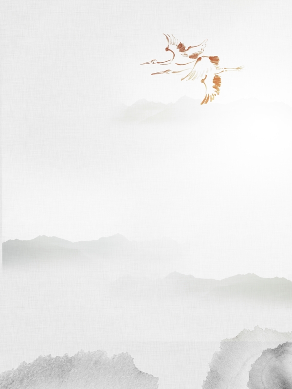 灰色古風(fēng)大雁背景素材
