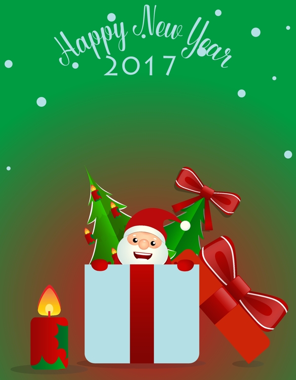2017圣誕節(jié)海報(bào)卡通矢量背景素材