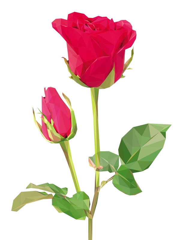 紅色玫瑰花矢量