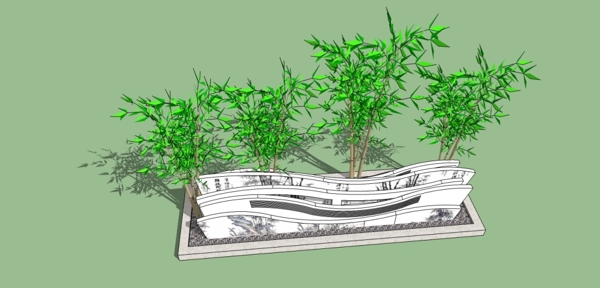 园林景观素材竹林3d素材