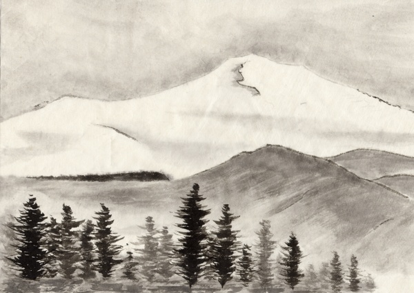 水墨山水圖