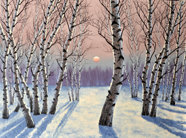 樹林雪景